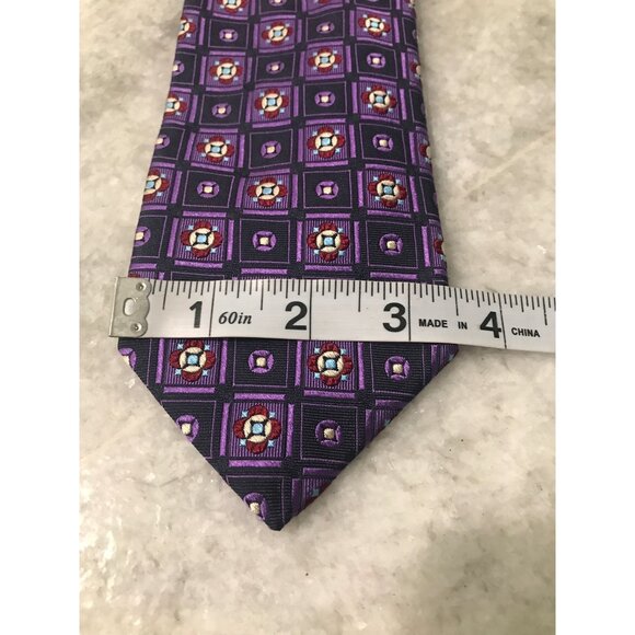 Robert Talbott Silk Tie Mens Purple Made in USA Best of Class Paul Simon Classic - Picture 8 of 8